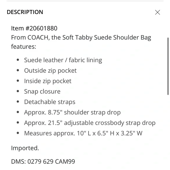 Coach Soft Tabby in Olive Suede - Picture 12 of 12